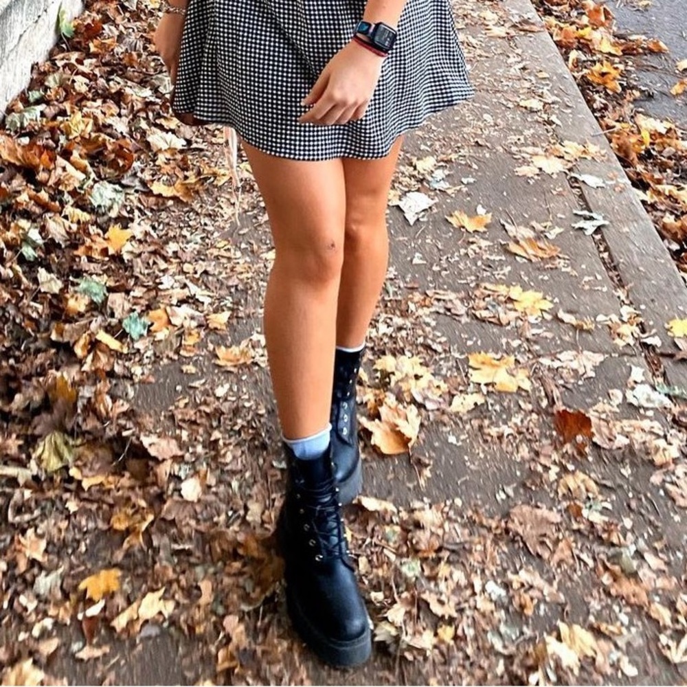 Chunky black boots